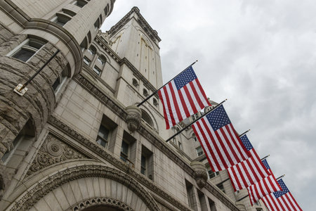 Old Post Office building on Pennsylvania Avenue in Washington DC.のeditorial素材
