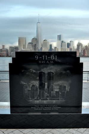 World Trade Center Memorial in Jersey City dedicated to those who died, those who survived and those...