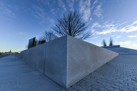 The Franklin D. Roosevelt Four Freedoms Park is a four-acre memorial to Franklin D. Roosevelt in NYC that celebrates the Four Freedoms he articulated in his 1941 State of the Union address.のeditorial素材