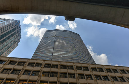 NEW YORK, NEW YORK  - August 17, 2013: MetLife Building in the background of New York skyscrapers.