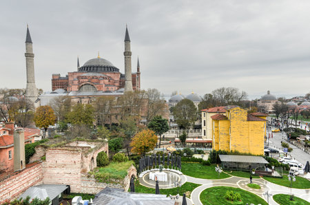 Hagia Sophia mosque in Istanbul, Turkeyの写真素材