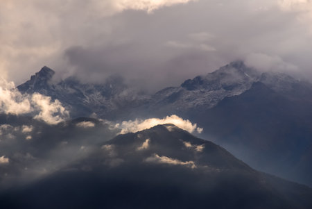 Machu Picchu, a Peruvian Historical Sanctuary in 1981 and a UNESCO World Heritage Site in 1983. One of the New Seven Wonders of the World. As viewed from the Sun Gate.のeditorial素材
