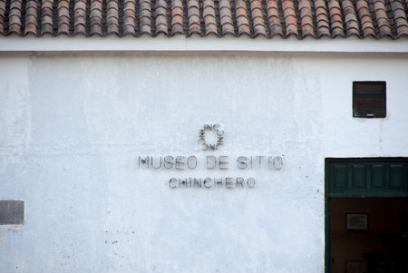 CHINCHERO, PERU - AUGUST 20, 2006: Archaeological Museum of Chinchero, Peru (Museo de Sitio).のeditorial素材