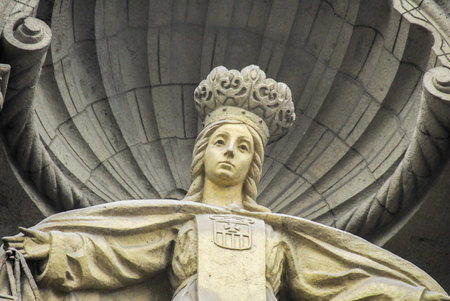 The Basilica Menor y Convento de Nuestra Senora de la Merced (Basilica and Convent of Our Lady of Mercy) is a religious building in Lima, Peru.の写真素材