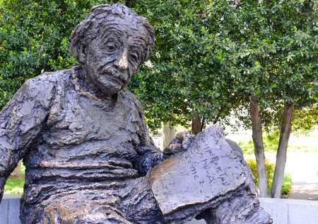 WASHINGTON, D.C. - May 5, 2013: Albert Einstein Memorial - bronze statue by Robert Berks on the grounds of the National Academy of Sciences in Washington, D.C.のeditorial素材