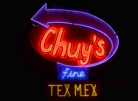 AUSTIN, TX - MARCH 6, 2014: Chuy's, a popular TexMex restaurant in Austin, Texas during the SXSW Interactive Conference.のeditorial素材
