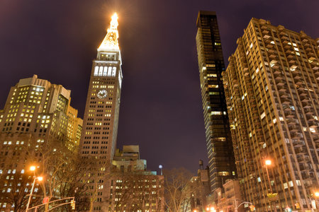 NEW YORK CITY - APRIL 13, 2015: The tallest building in the world from 1909-1913, The Metropolitan...