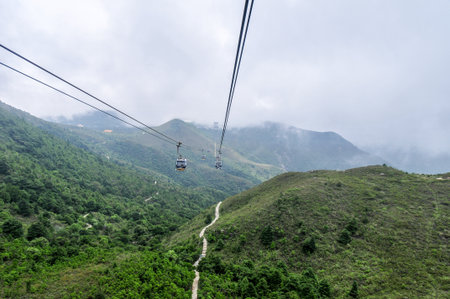 Hong Kong Cable Car at Ngong Ping , Hong Kong