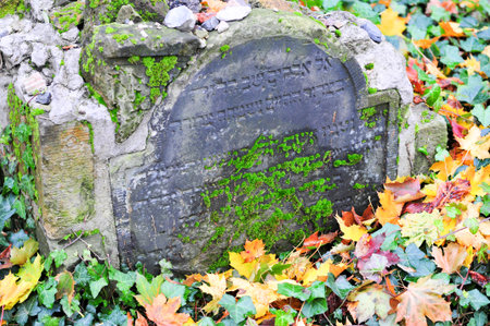 Jewish cemetery at Grosse Hamburger Strasse in Berlin, Germany.のeditorial素材
