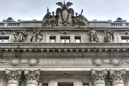 Alexander Hamilton U.S. Custom House in Lower Manhattan, New York City. Now it is the  National Museum of the American Indian.のeditorial素材