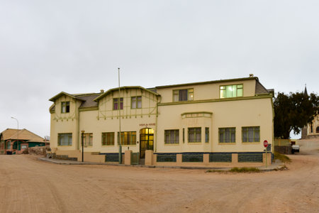 German style building - Kreplin House in Luderitz, Namibiaのeditorial素材