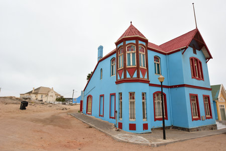 German style building - Haus Grunewald in Luderitz, Namibiaのeditorial素材