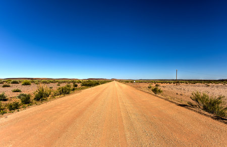 Dirt and gravel roads in the Karas, Namibia.の写真素材