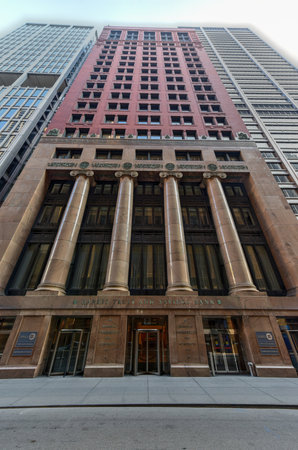 Chicago - September 6, 2015: Harris Trust Building, the headquarters of BMO Harris in Chicago.のeditorial素材