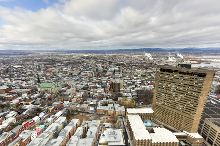 Panoramic view of the Quebec City Skyline.のeditorial素材