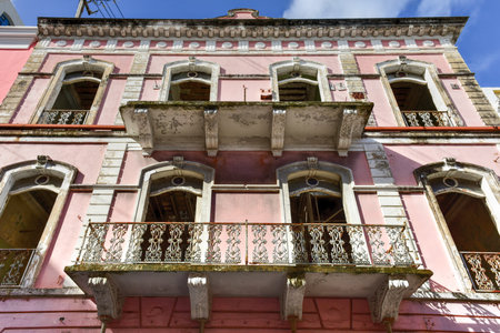 Classical colonial style apartments of San Juan, Puerto Rico.のeditorial素材