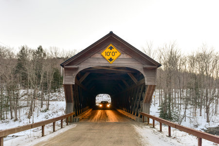 Upper Falls Covered Bridge in Downers, Vermont