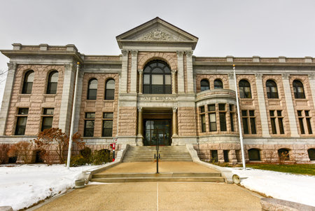 New Hampshire State Library Building was built in 1895 with native granite, in downtown Concord next...