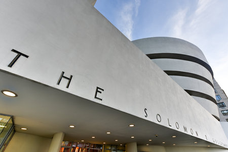 New York City - January 31, 2016: The famous Solomon R. Guggenheim Museum of modern and contemporary art in New York City, USAのeditorial素材