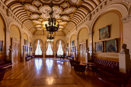 Oslo, Norway - February 27 2016: Interior of the Storting building (Norwegian: Stortingsbygningen) is the seat of the Storting, the parliament of Norway, located in central Oslo.のeditorial素材