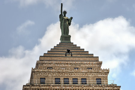 Buffalo, New York - May 8, 2016: The Liberty Building, a Neoclassical office tower built in 1925 in downtown Buffalo, New York.のeditorial素材
