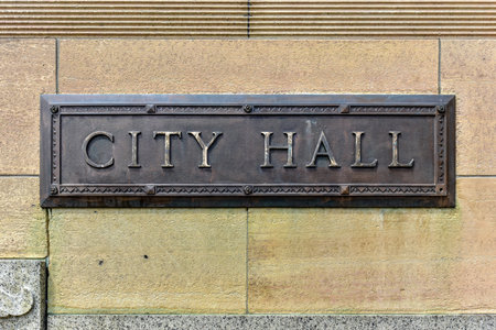 Buffalo City Hall, the seat for municipal government in the City of Buffalo, New York. Located at 65 Niagara Square, the 32 story Art Deco building was completed in 1931 by Dietel, Wade & Jones.の写真素材
