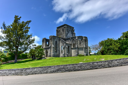 Unfinished Church. It's ruins are a protected historic monumentの写真素材
