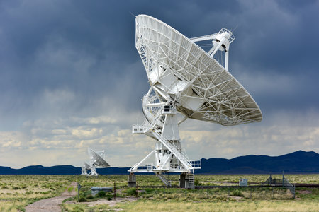 The Karl G. Jansky Very Large Array (VLA) is a radio astronomy observatory located on the Plains of San Agustin in New Mexico.のeditorial素材