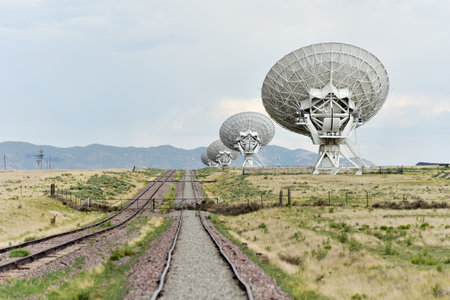 The Karl G. Jansky Very Large Array (VLA) is a radio astronomy observatory located on the Plains of San Agustin in New Mexico.のeditorial素材