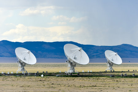 The Karl G. Jansky Very Large Array (VLA) is a radio astronomy observatory located on the Plains of San Agustin in New Mexico.のeditorial素材