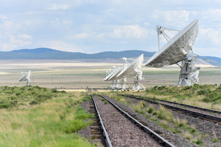 The Karl G. Jansky Very Large Array (VLA) is a radio astronomy observatory located on the Plains of San Agustin in New Mexico.のeditorial素材