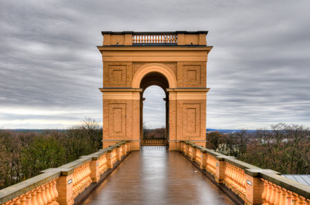 Potsdam, Germany - November 13, 2010: View of the Belvedere, a palace in the New Garden on the Pfingstberg hill in Potsdam, Germany. Frederick William IV constructed the castle in 1847.のeditorial素材