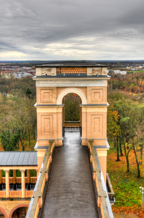 Potsdam, Germany - November 13, 2010: View of the Belvedere, a palace in the New Garden on the Pfingstberg hill in Potsdam, Germany. Frederick William IV constructed the castle in 1847.のeditorial素材
