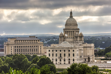 The Rhode Island State House, the capitol of the U.S. state of Rhode Island.のeditorial素材