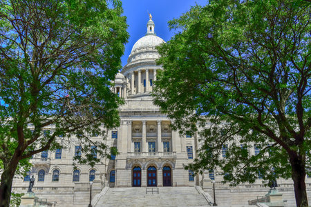 The Rhode Island State House, the capitol of the U.S. state of Rhode Island.のeditorial素材