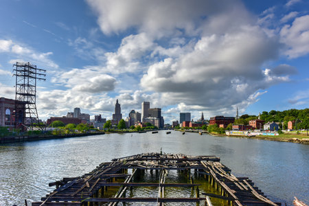 View of Downtown Providence, Rhode Islandの写真素材