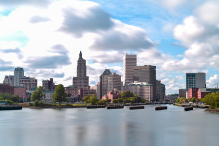 View of Downtown Providence, Rhode Islandのeditorial素材