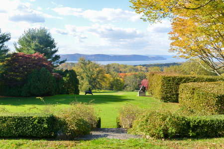Sleepy Hollow, New York - October 21, 2012: Kykuit, the Rockefeller Estate. A grand mansion that was the Rockefeller home and is now a historic site of the National Trust for Historic Preservation.のeditorial素材