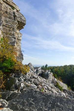 Nature in autumn in Mohonk Preserve in New Paltz, New York.の写真素材