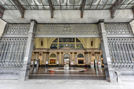 Barcelona, Spain - November 29, 2016: Estacion de Francia is a major railway station in the city of Barcelona. The Estacio de Franca is the second busiest railway station of the city.のeditorial素材