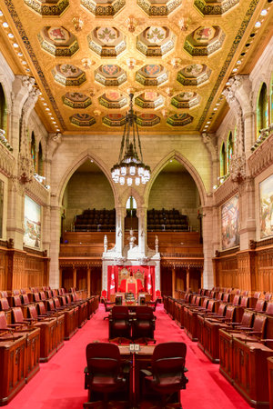 The Senate of Parliament Building, Ottawa, Canadaのeditorial素材