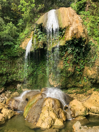 Soroa Waterfall in Pinar del Rio, Cuba.の写真素材