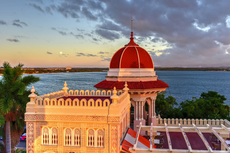 Valle Palace (Palacio de Valle) in Cienfuegos, Cuba.のeditorial素材