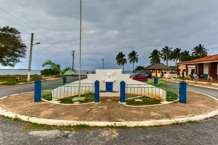 Monument to Jose de Marti in Puerto de Esperanza, Cuba.のeditorial素材