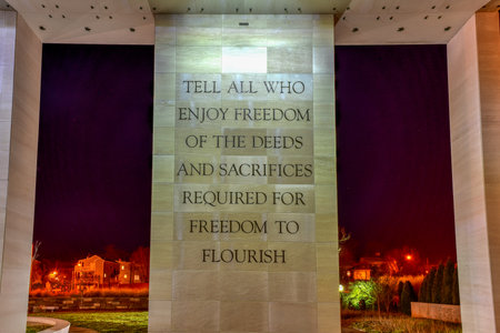 The Virginia War Memorial built in 1955, was originally designed as a World War II and Korean War Memorial for Virginians who had made the ultimate sacrifice in battle.のeditorial素材