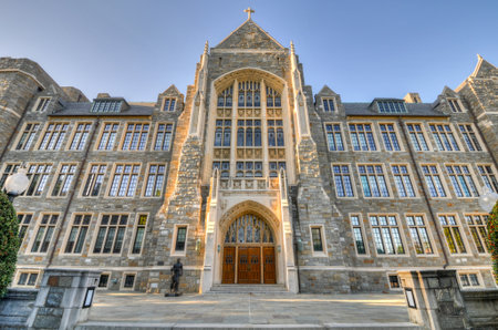 Georgetown University building in Washington DC - United Statesのeditorial素材