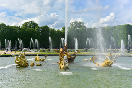 The famous Palace of Versailles in France.の写真素材