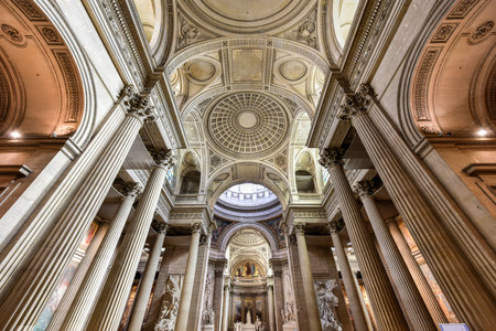 Paris, France - May 17, 2017: The Pantheon, in the Latin Quarter in Paris, France.のeditorial素材