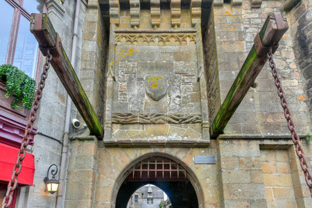 Beautiful Mont Saint-Michel cathedral on the island, Normandy, Northern France, Europe.の写真素材
