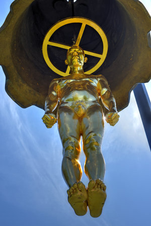 Mountainville, New York - September 14, 2014: Storm King Art Center, where is a collection of more than 100 carefully sited sculptures created by some of the most acclaimed artists of our time, USA.のeditorial素材